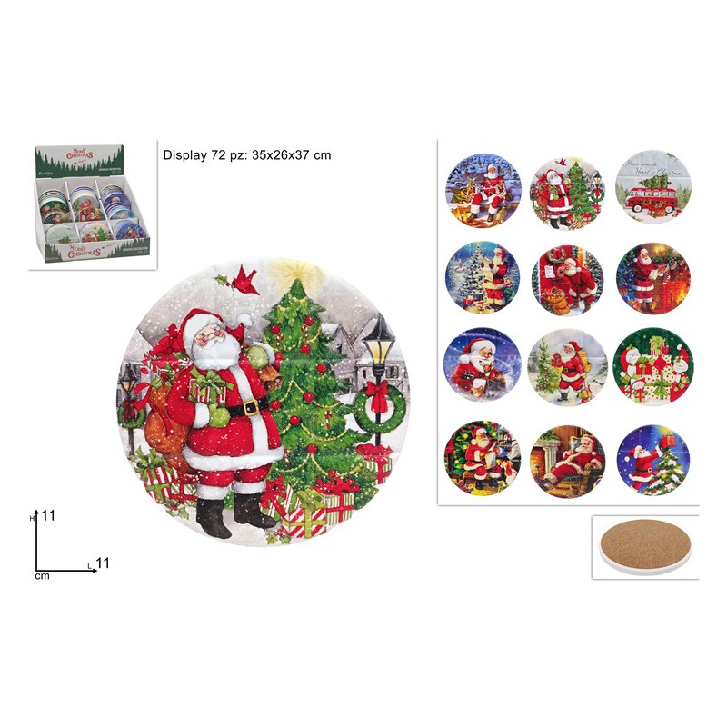 SOTTOBICCHIERE NATALIZIO TONDO 11CM