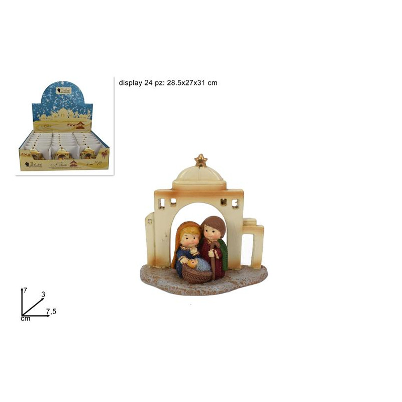 NATIVITA' PORTICATO TEMPIO 28.5X27X31CM