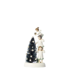 ALBERO CON ANGELI RESINA CM.30
